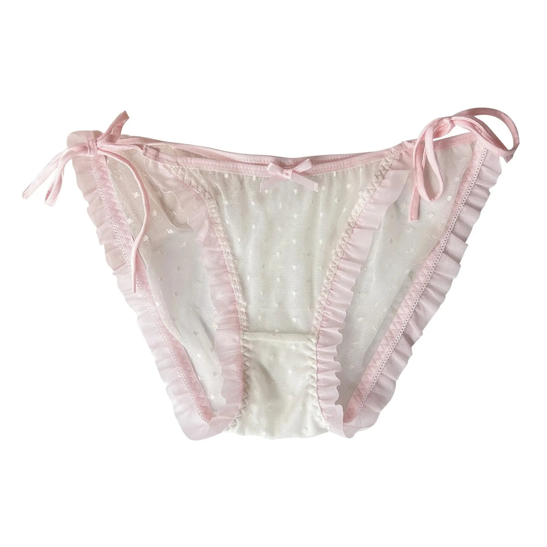 EmpowerEase Sweetheart Lace-Up Sheer Thong