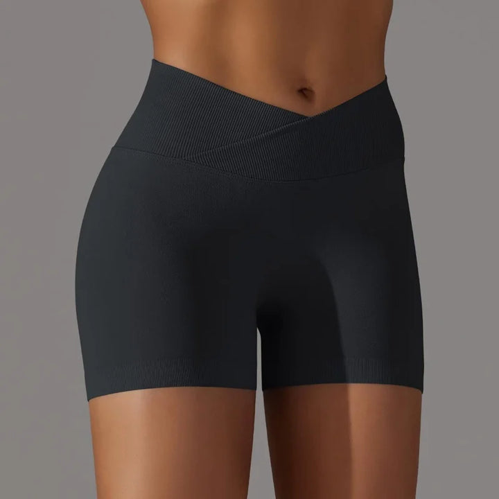 EmpowerEase Seamless Scrunch Butt High-Waist Yoga Shorts – 3-Piece Set