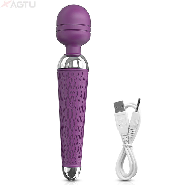 ZUKASY® AV Magic Wand Vibrator – 20 Vibration Modes for Intense Pleasure
