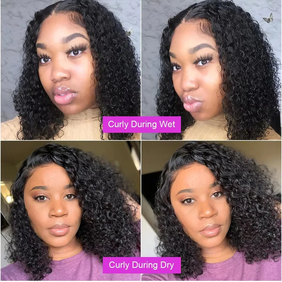 Empower Curls HD Lace Wig – 250% Density Brazilian Bob (Short, Deep Wave)