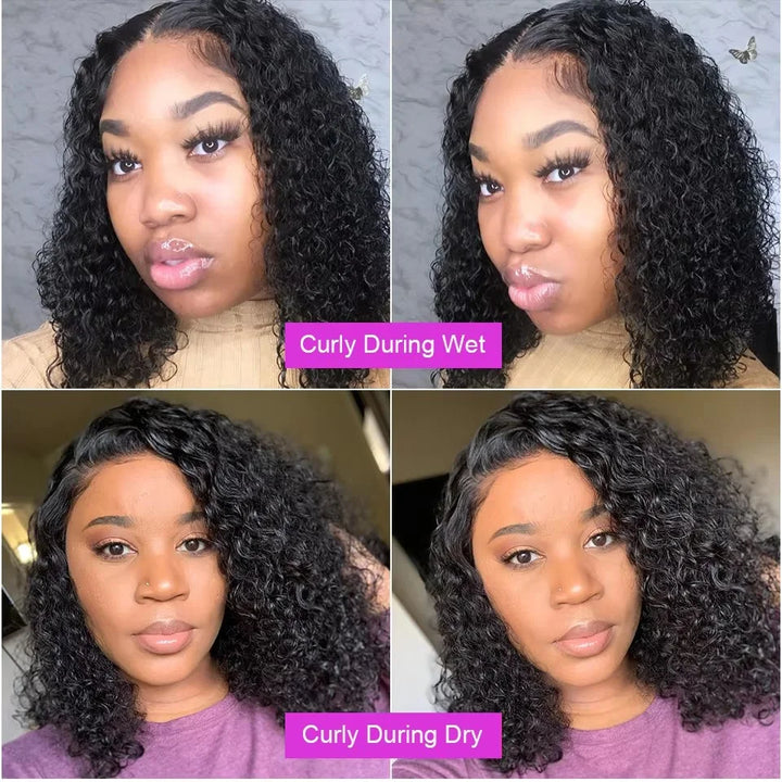 Empower Curls HD Lace Wig – 250% Density Brazilian Bob (Short, Deep Wave)