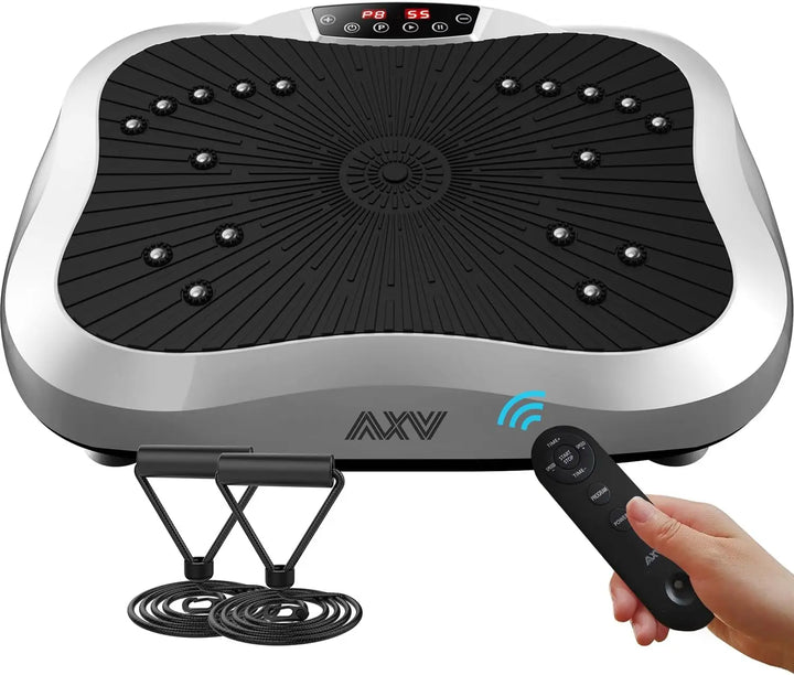 EmpowerVibe Body Toning Plate – Whole Body Vibration Machine with Resistance Bands