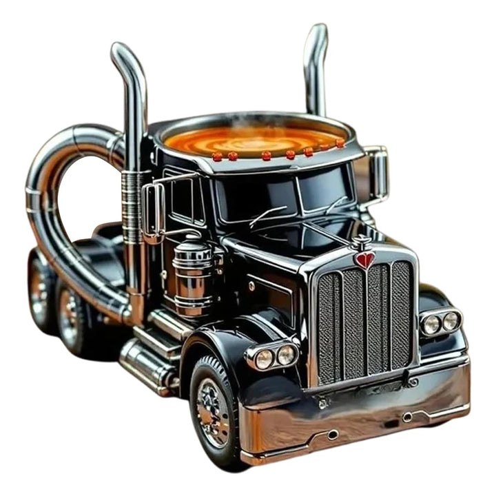 Power Drive Mug – Handcrafted Stainless Steel Semi-Truck Coffee Cup (250ml)