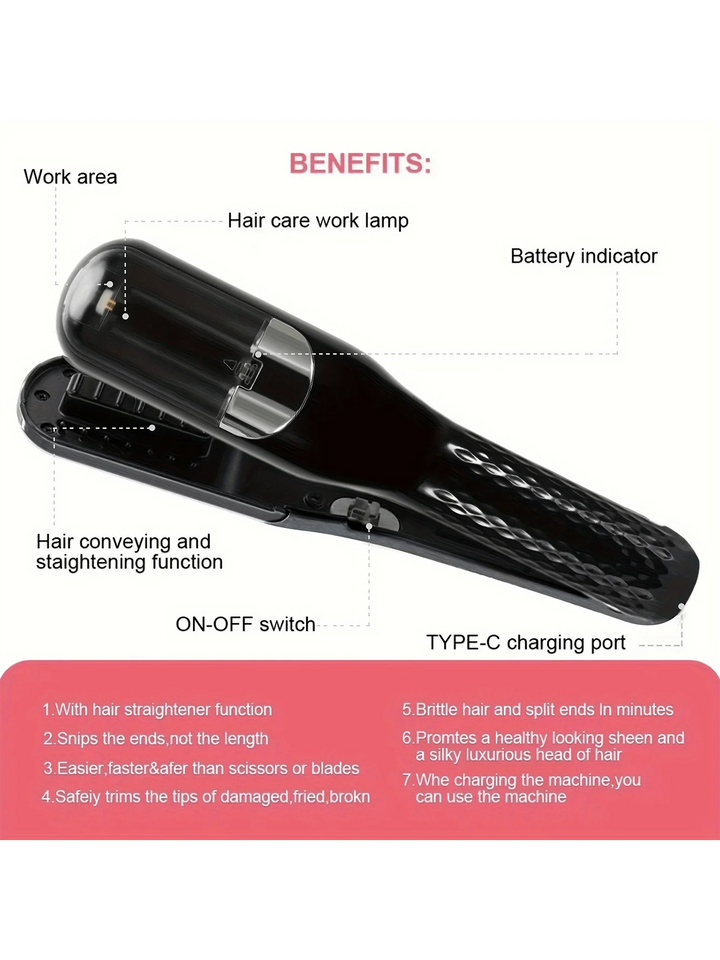 Precision Recharge Rechargeable Split-End Trimmer & Hair Cutter – 2nd Gen 2-in-1