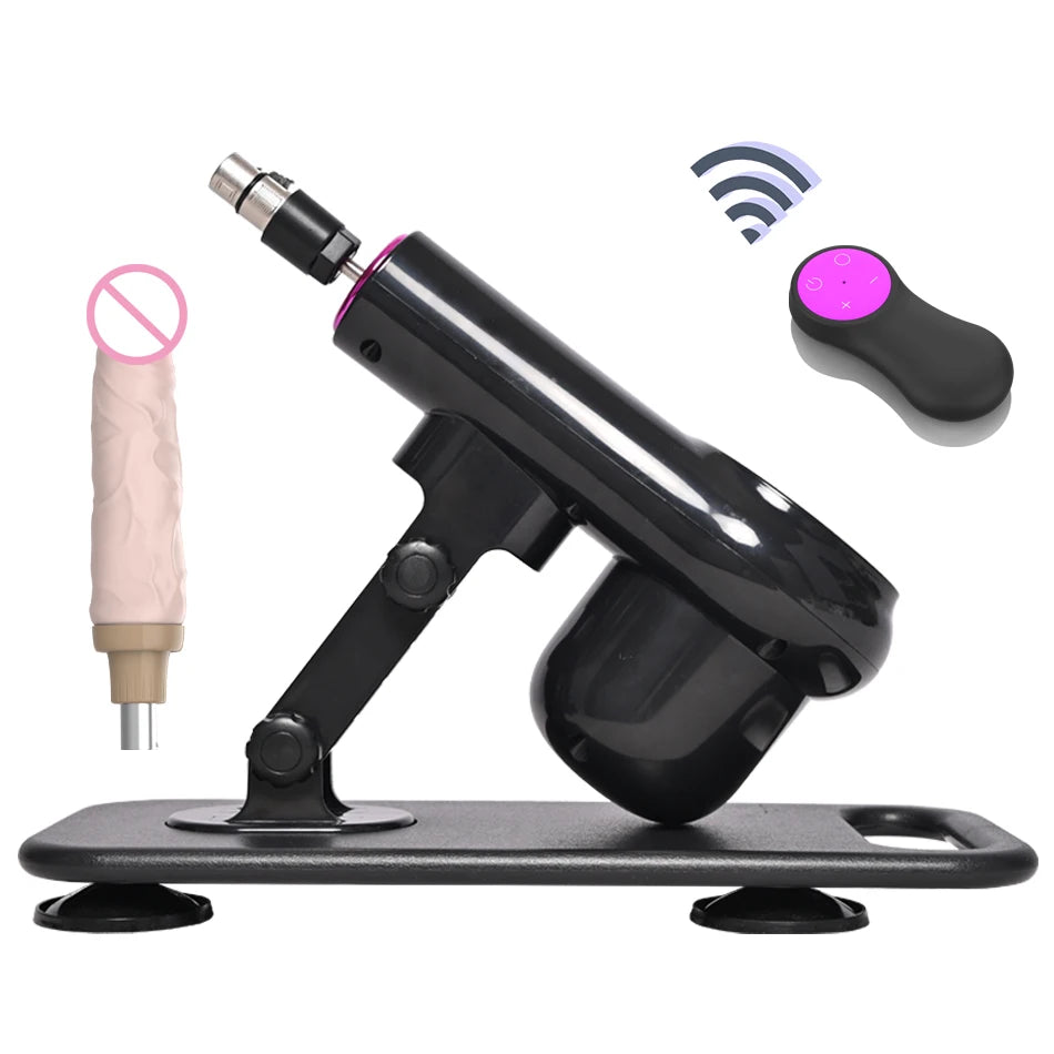 ROUGH BEAST A1 Wireless Sex Machine – Adjustable Thrusting Masturbation Pump with Remote Control & Multiple Attachments