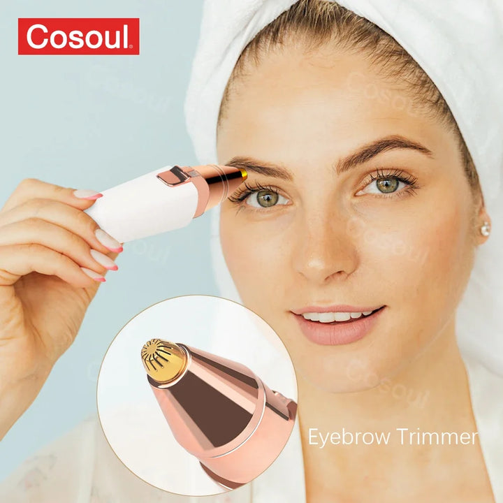 LuxeGlow Precision Trimmer – 2-in-1 Rechargeable Facial & Eyebrow Shaper