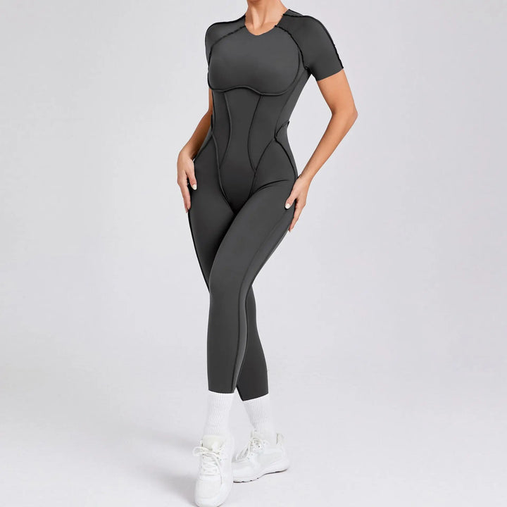 New Autumn/Winter Long-Sleeved One-Piece Yoga Jumpsuit for Women – Backless, Slim Fit Sports Outfit