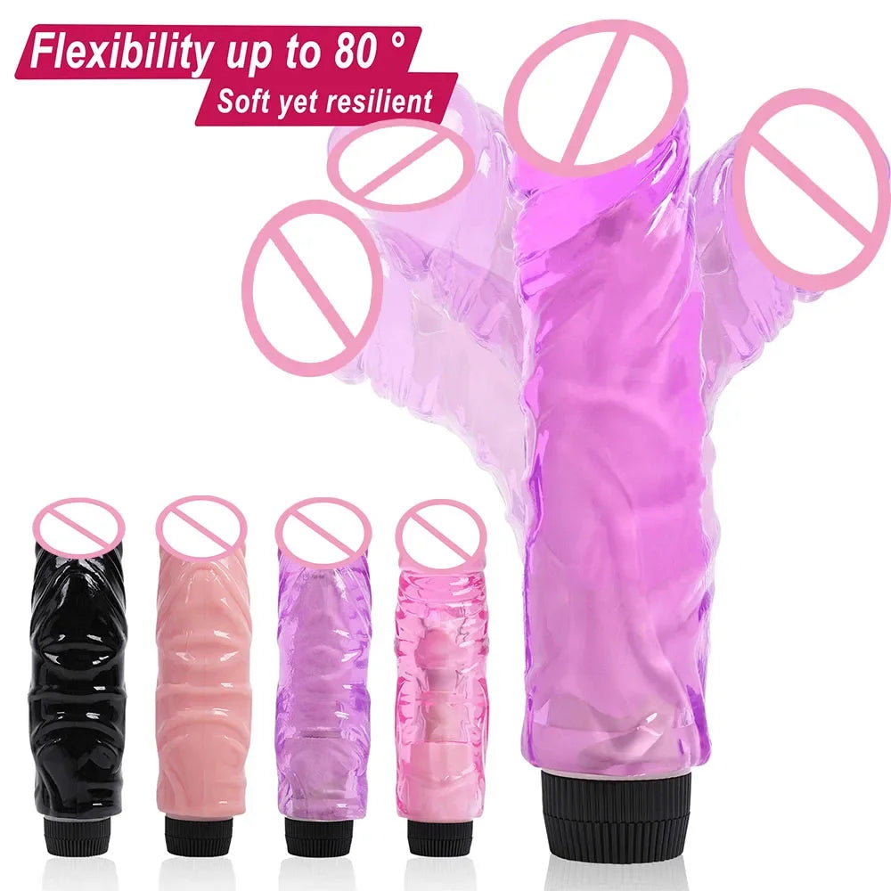 Realistic Vibrator Dildo with Inflatable Sex Pillow – Medical Silicone G-Spot Massager, Clitoral Stimulator, Adult Toy