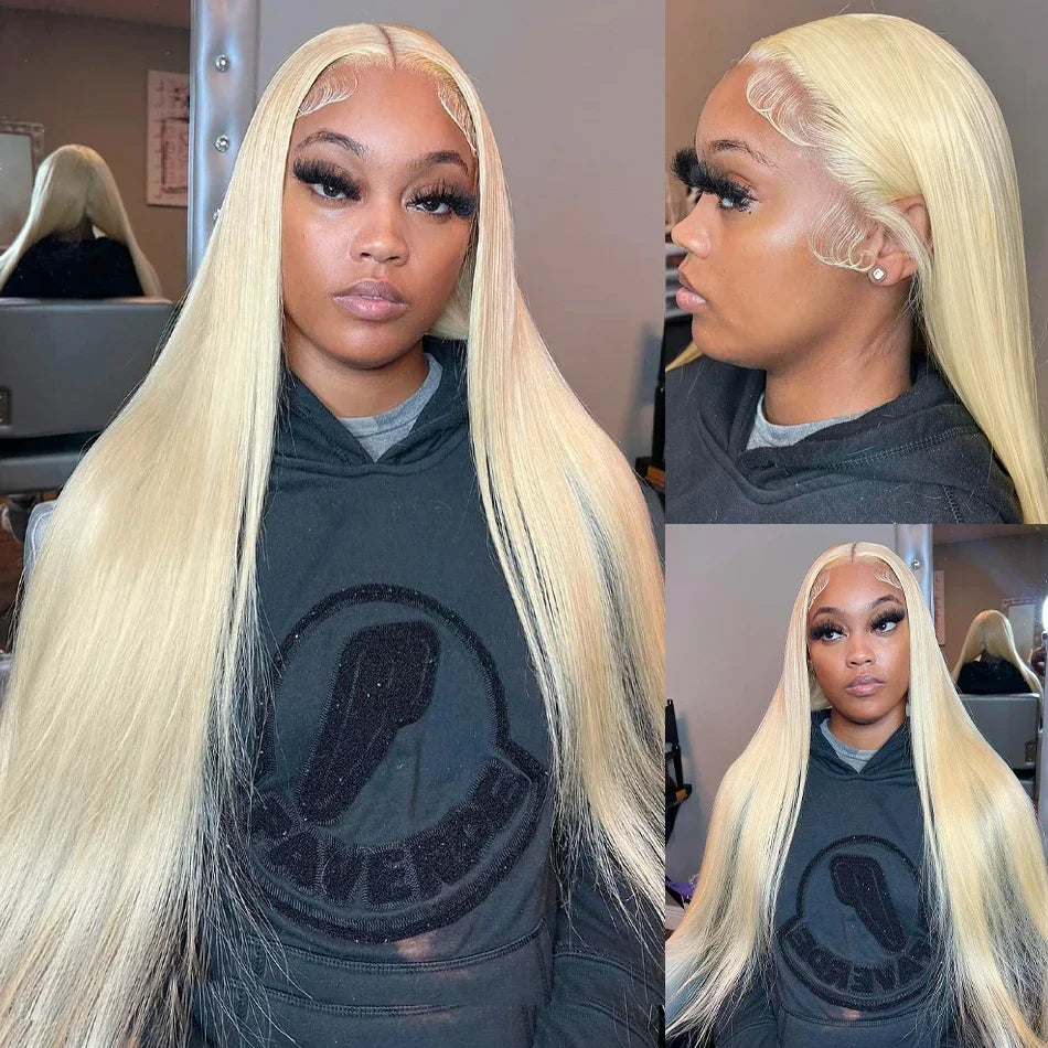 Luxe Power Length Wig – 613 Honey Blonde HD Lace Frontal (36–38")