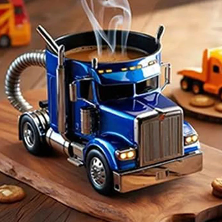 Power Drive Mug – Handcrafted Stainless Steel Semi-Truck Coffee Cup (250ml)