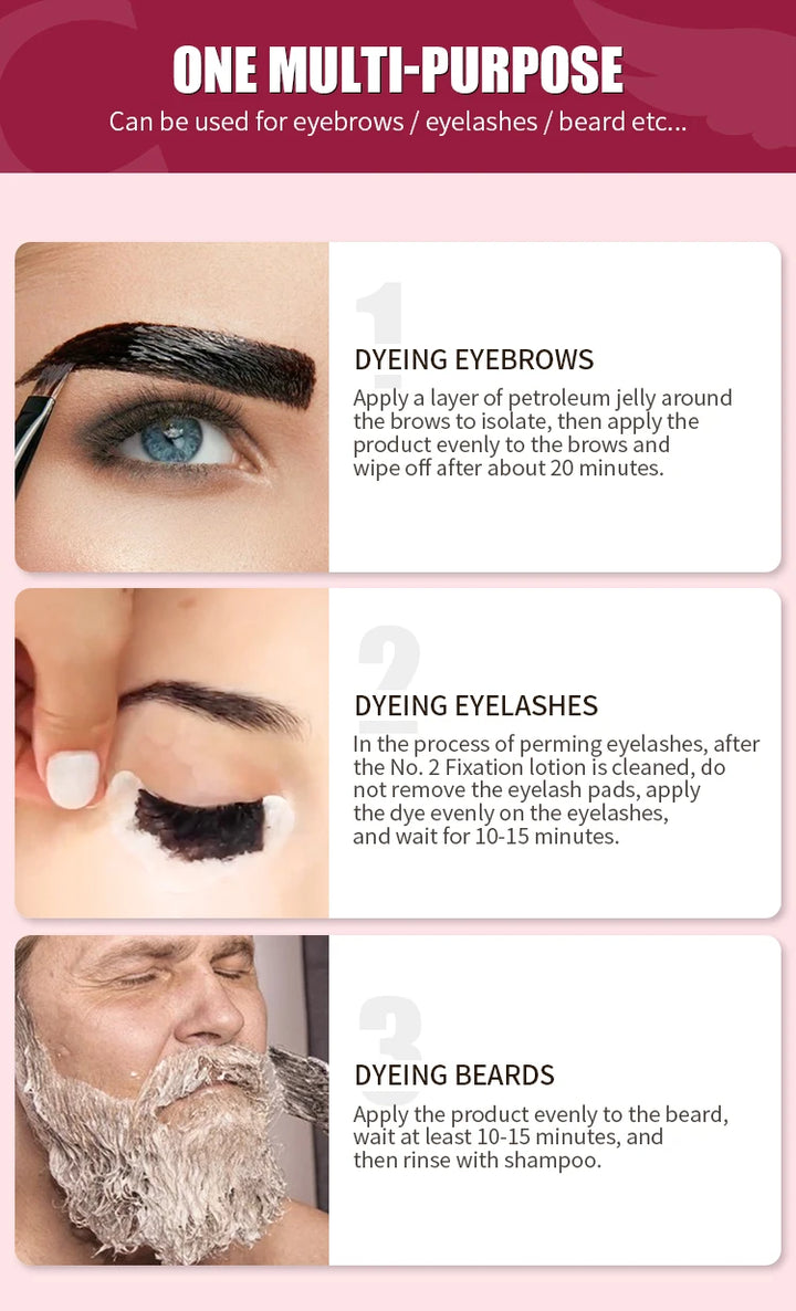 ICONSIGN 3-in-1 Tint Kit for Brows, Lashes & Beard – Long-Lasting Color in Minutes