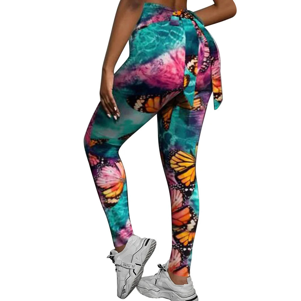 Seamless Tie Dye High-Waist Leggings for Women – Push-Up, Butt-Lifting, Fitness Gym Yoga Pants