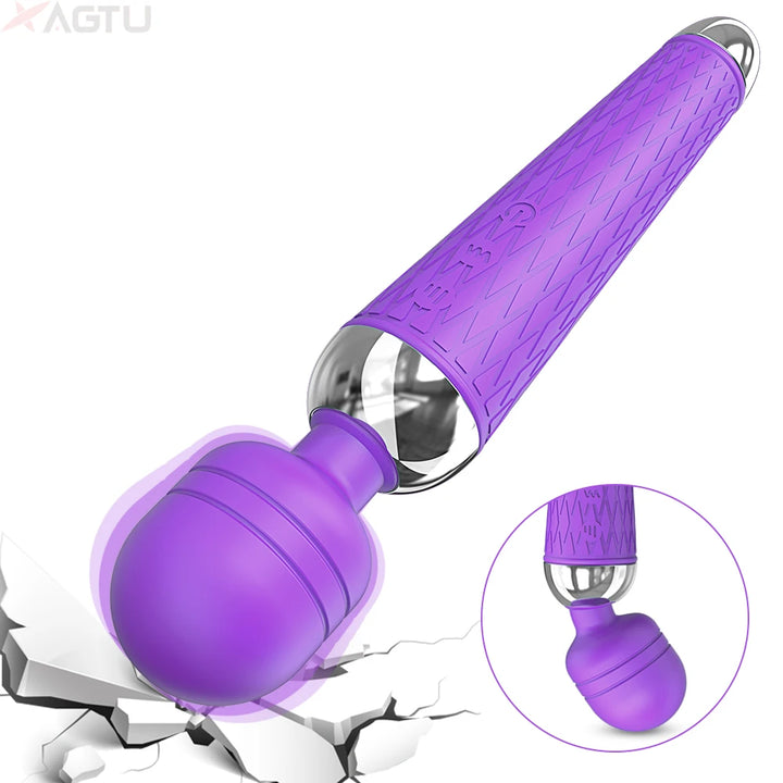 ZUKASY® AV Magic Wand Vibrator – 20 Vibration Modes for Intense Pleasure