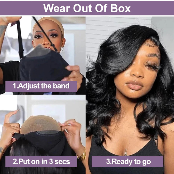 Grace Wave Lace Wig – Glueless Body Wave Bob in Remy Human Hair