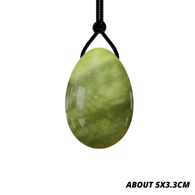 100% Natural Stone Jade Egg Yoni Egg Set Tightening Vaginal Kegel Muscle Exerciser Pelvic Crystal Massage Ball Wand Set