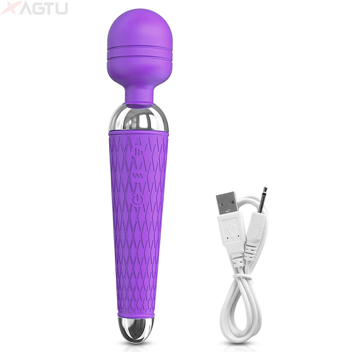 ZUKASY® AV Magic Wand Vibrator – 20 Vibration Modes for Intense Pleasure
