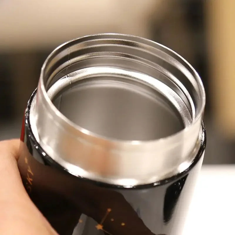 Celestial Sip Mini Thermos – Starry Sky Stainless Steel Insulated Bottle (200ml)