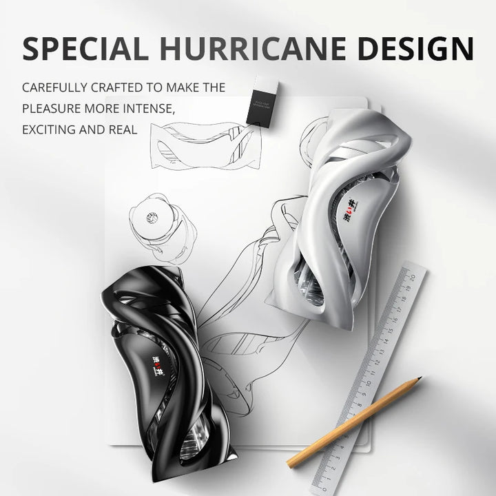 DRY WELL Hurricane Male Masturbator – Portable Pocket Stroker with Spiral Suction & Realistic TPE Texture