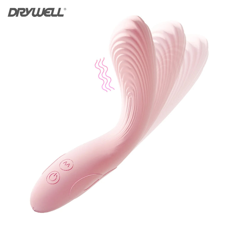 DRY WELL AVA Vibrator – G-Spot & Clitoral Massager with 6 Vibration Modes, Waterproof Rechargeable Silicone