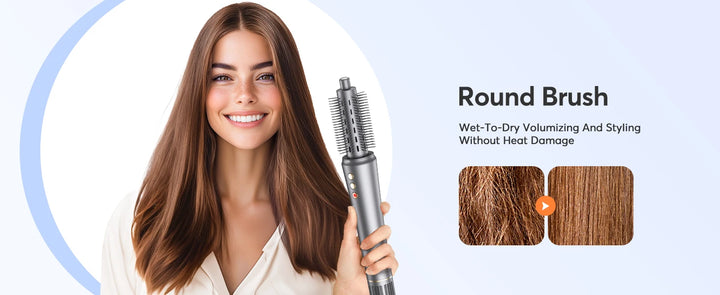 LuxeFlow 5-in-1 AirStyler Pro – Volumize, Curl, Straighten & Shine