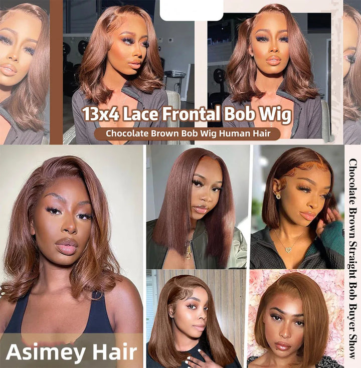 Radiance Lace Bob – 13x4 Straight Human Hair Wig in Luxe Color Options