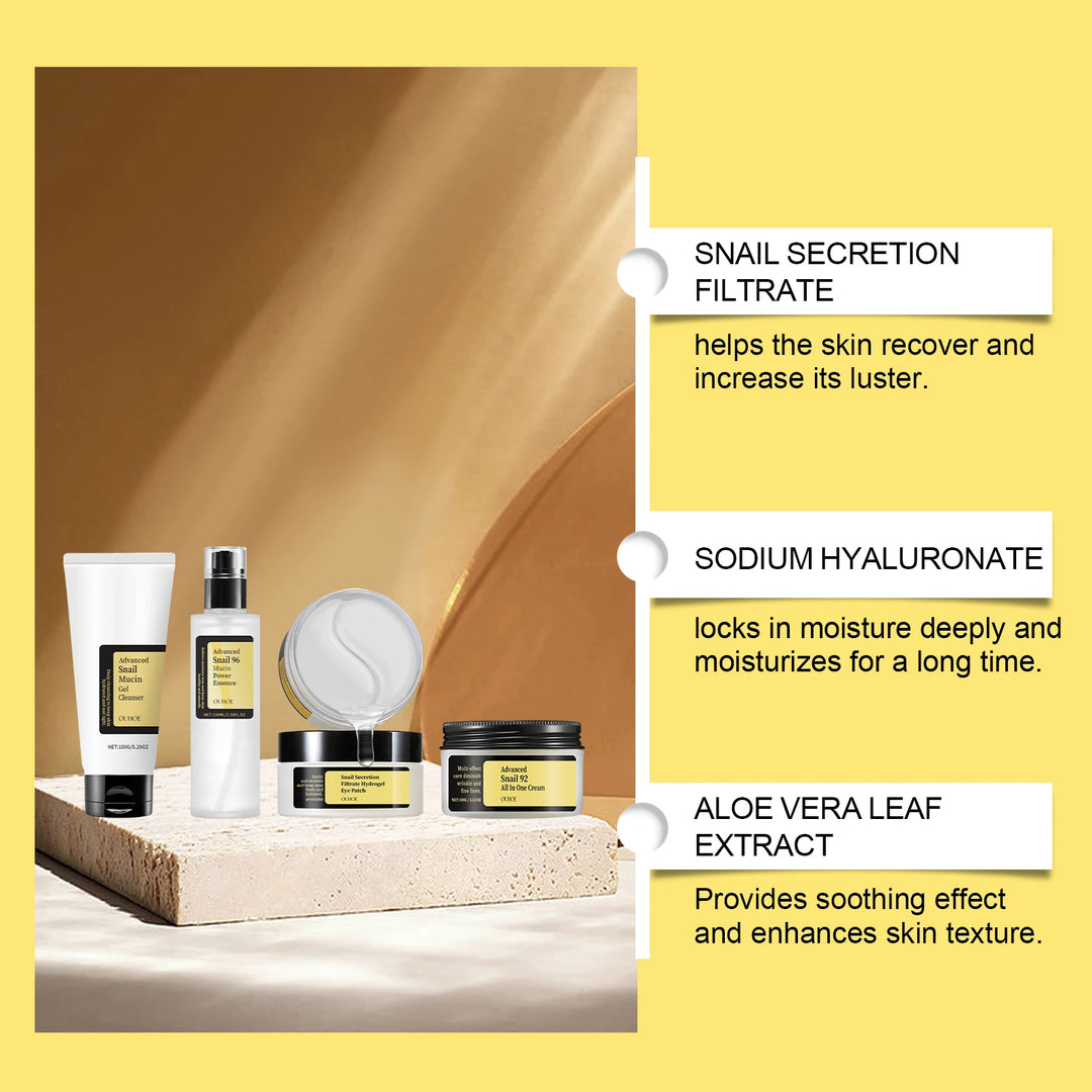 Radiance Renewal Snail Mucin Skin Care Set – Hydrate, Repair & Glow