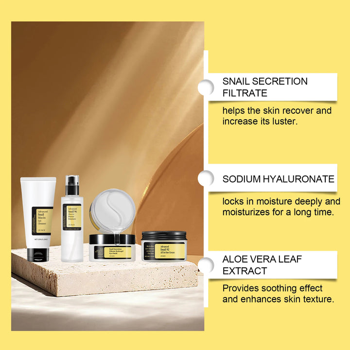 Radiance Renewal Snail Mucin Skin Care Set – Hydrate, Repair & Glow
