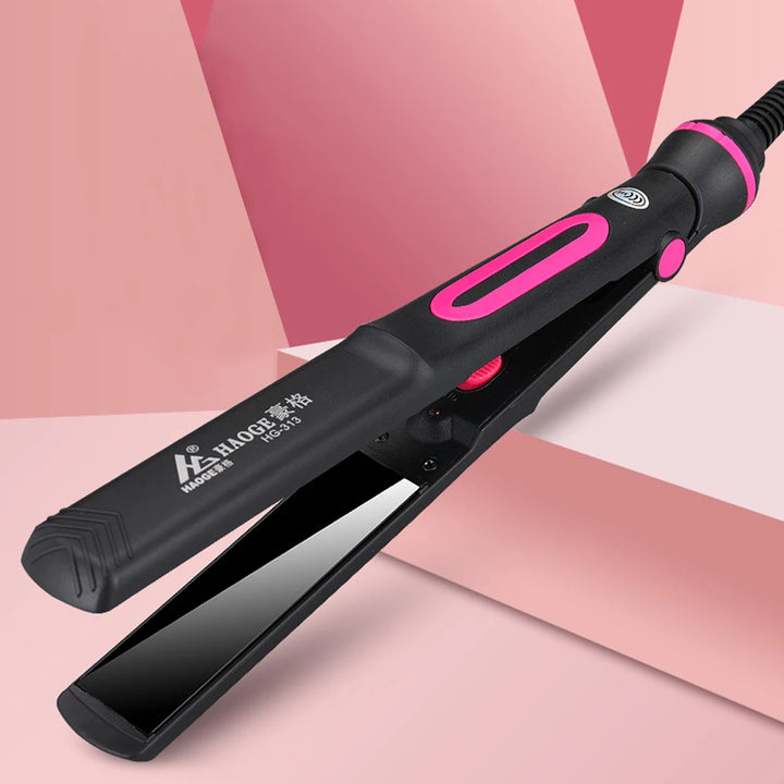GlowFlex 2-in-1 Mini Hair Straightener & Curler – Anti-Scald, Dual-Use Styling Tool