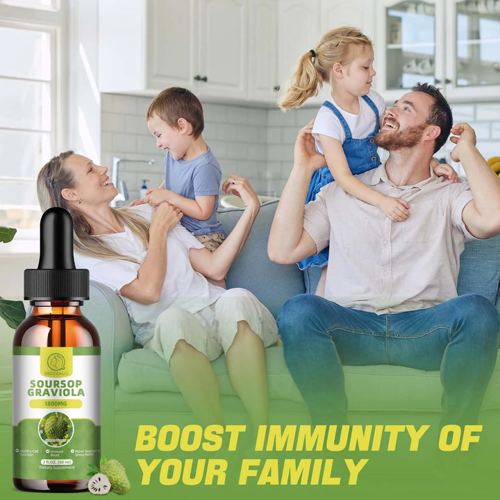 Natural Soursop Graviola Extract Drops – Immunity, Kidney Health & Detox Support (60ml)