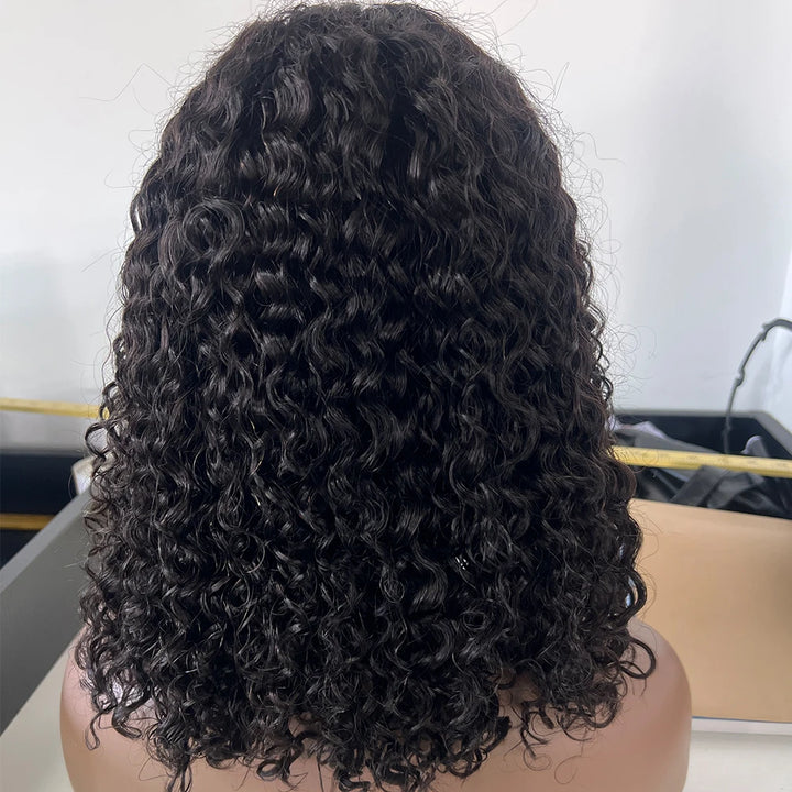 Kinky Curly Lace Front Bob – Natural 4C Edges Wig