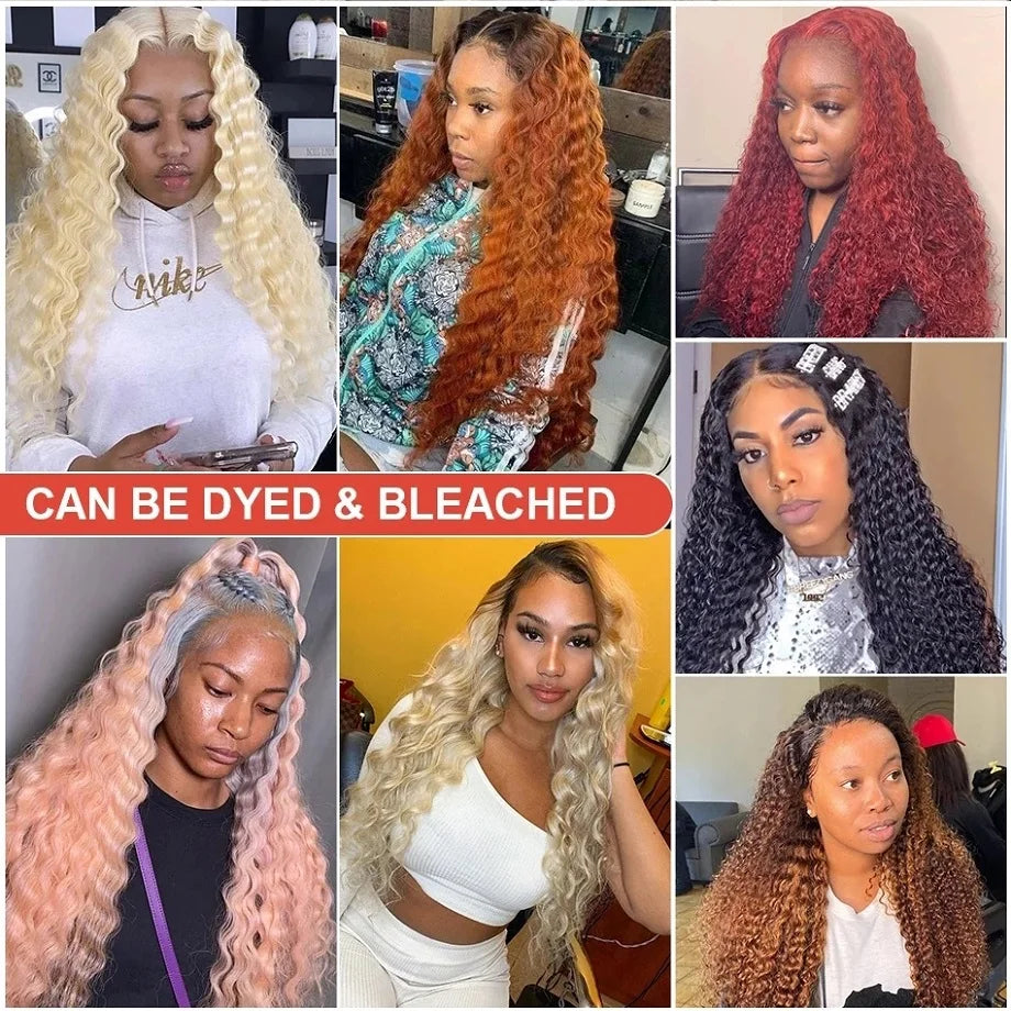 Cascade Deep Wave Lace Front Wig – HD Lace, 200% Density, 26”+ Brazilian Remy Hair