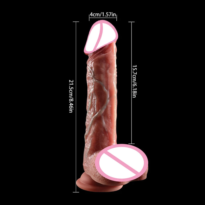 Pas Cu Pas Realistic Silicone Dildo – Soft, Lifelike Penis with Suction Cup for Hands-Free Pleasure