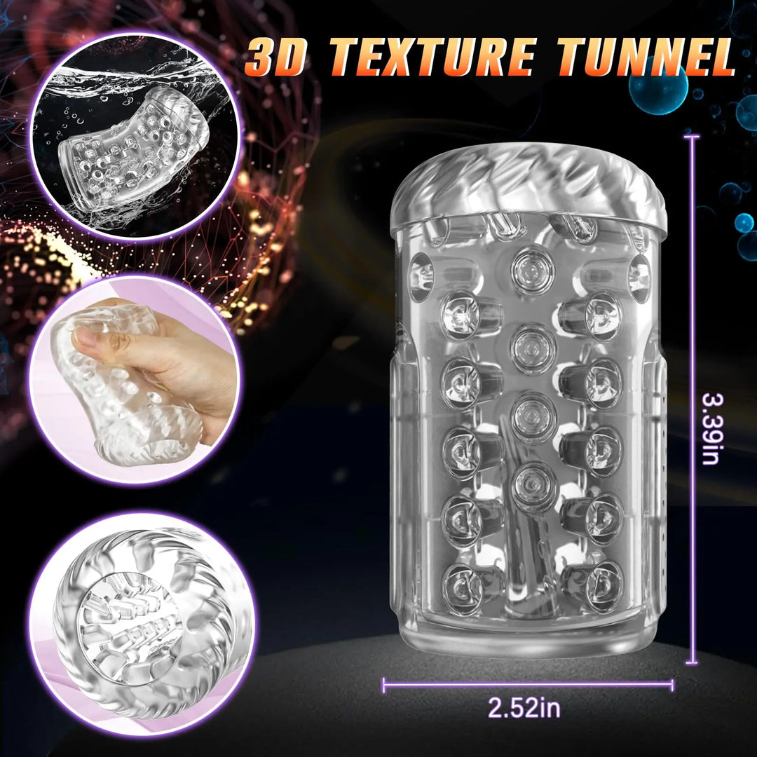 SENSIVO 360° Rotation Male Masturbation Cup – 7 Thrusting, Vibrating, Rotating & Licking Modes, 3D Textured Pocket Pussy Stroker, Rechargeable & Waterproof
