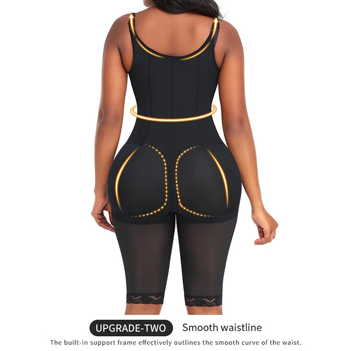 Fajas High Compression Shapewear Bodysuit for Women – Tummy Control & Thigh Slimming