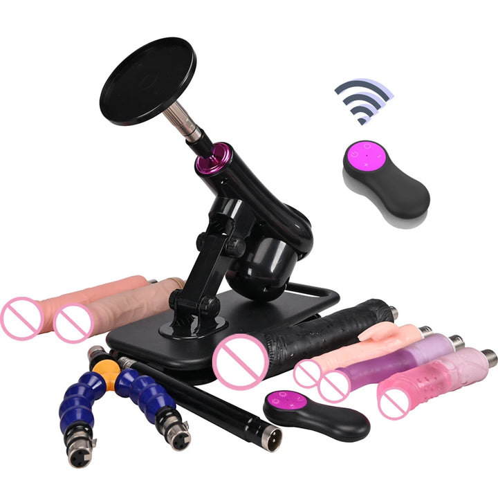 ROUGH BEAST A1 Wireless Sex Machine – Adjustable Thrusting Masturbation Pump with Remote Control & Multiple Attachments