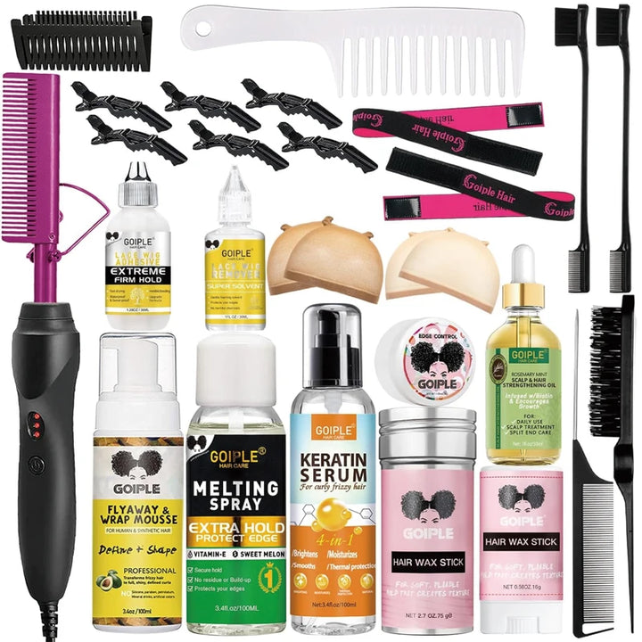 GOIPLE Pro-Heat Electric Hot Comb – Fast-Heating Pressing Comb for Lace Wigs & Sleek Styling