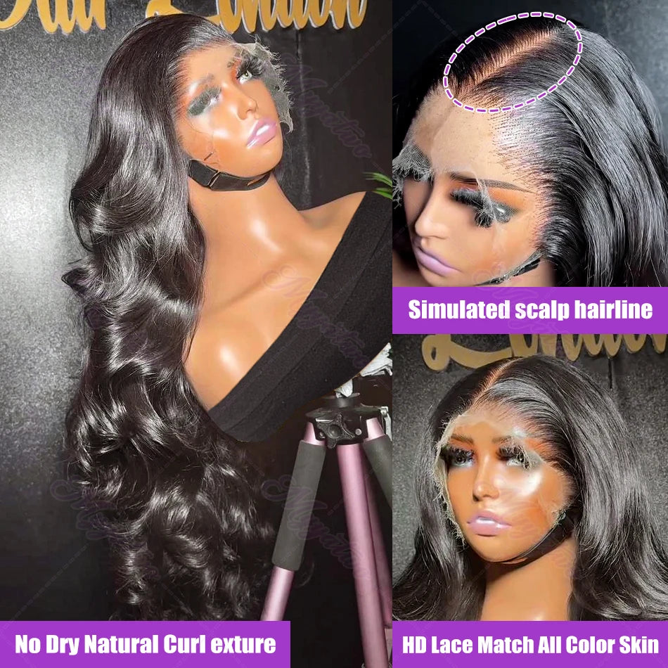 LuxeBody HD Lace Frontal Wig – 250% Density Body Wave Human Hair