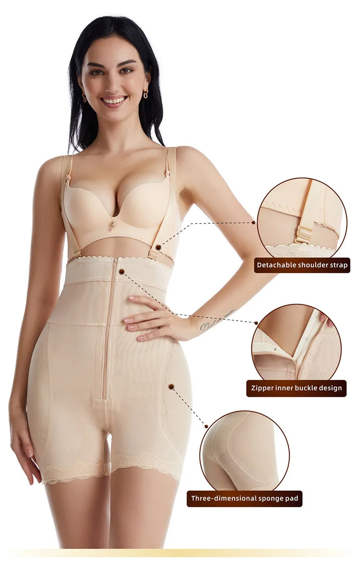 Women's Body Shaper with Hip Pads & Tummy Control