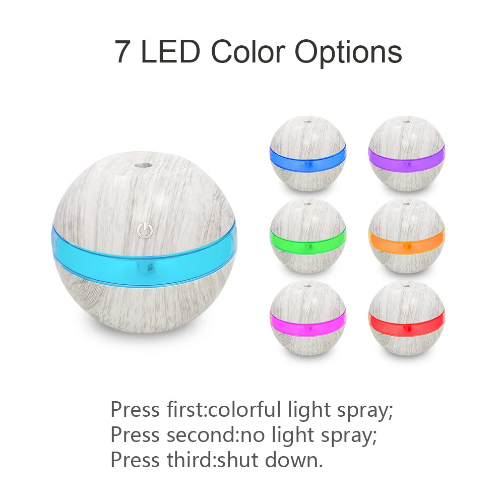 Diffuser Premium Aromatherapy Gift Set  Modern 300ml Humidifier Diffuser with Touch Panel & LED Color Changing Base
