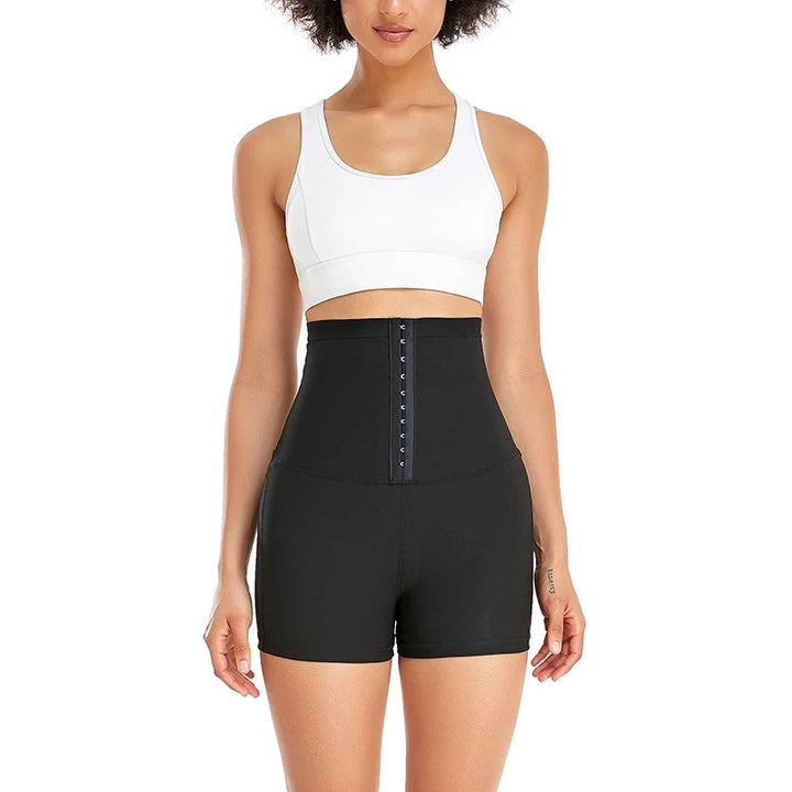 Vaslanda Sauna Sweat Shorts for Women – High Waist Tummy Control Compression Shaper