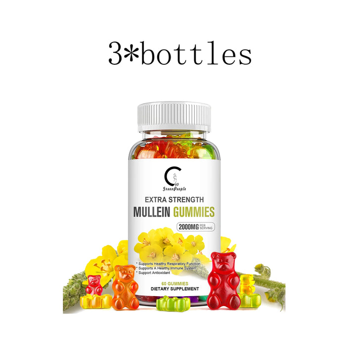 EmpowerEase Mullein Leaf Gummies – Extra Strength Lung Cleanse & Respiratory Support