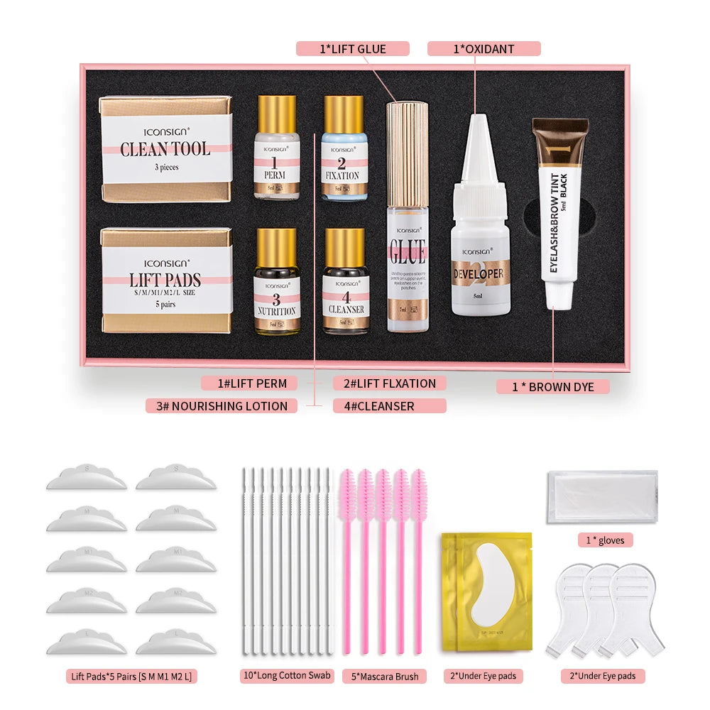 LuxeLash & Brow Tint + Lift Kit – Long-Lasting Curl & Color Enhancer (25–35 Days)