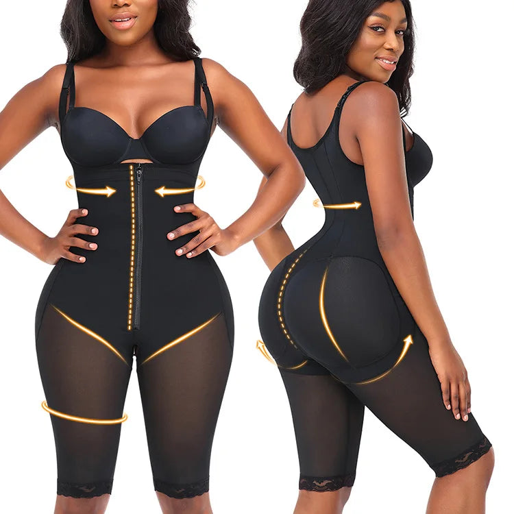 Fajas High Compression Shapewear Bodysuit for Women – Tummy Control & Thigh Slimming