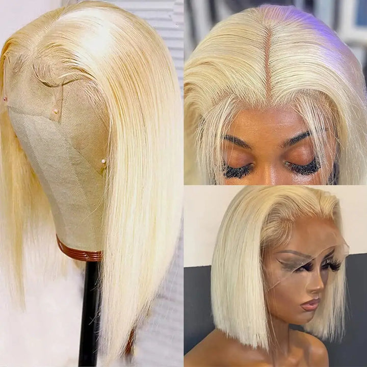 Radiance Lace Bob – 13x4 Straight Human Hair Wig in Luxe Color Options