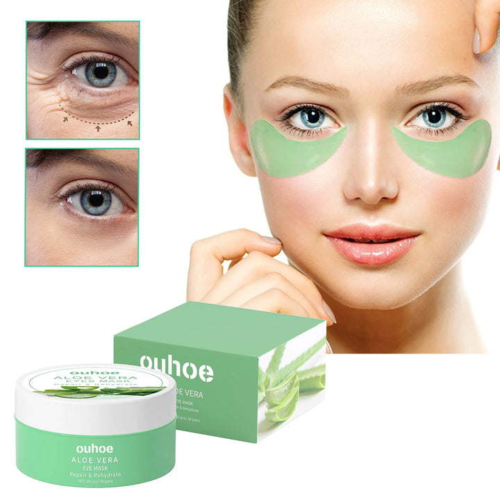 Aloe Vera Collagen Eye Mask – 60 Pieces for Dark Circles, Puffiness & Fine Lines