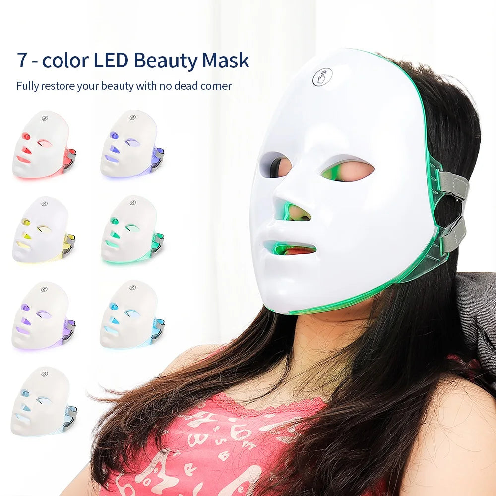 LumaGlow 7-Color LED Facial Therapy Mask