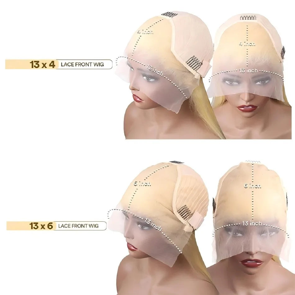 Golden Blonde HD Lace Wig – 100% Human Hair Body Wave, 30"