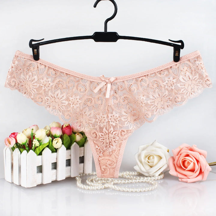 Whisper Lace Seamless G-String – Low Waist Mesh Thong for Women