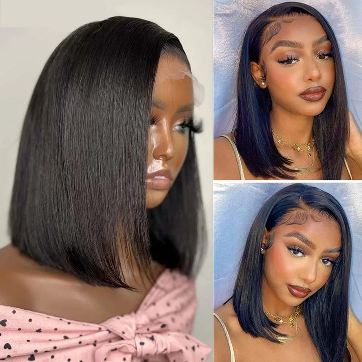 Power Precision Bob – 13x4 Lace Front Straight Human Hair Wig
