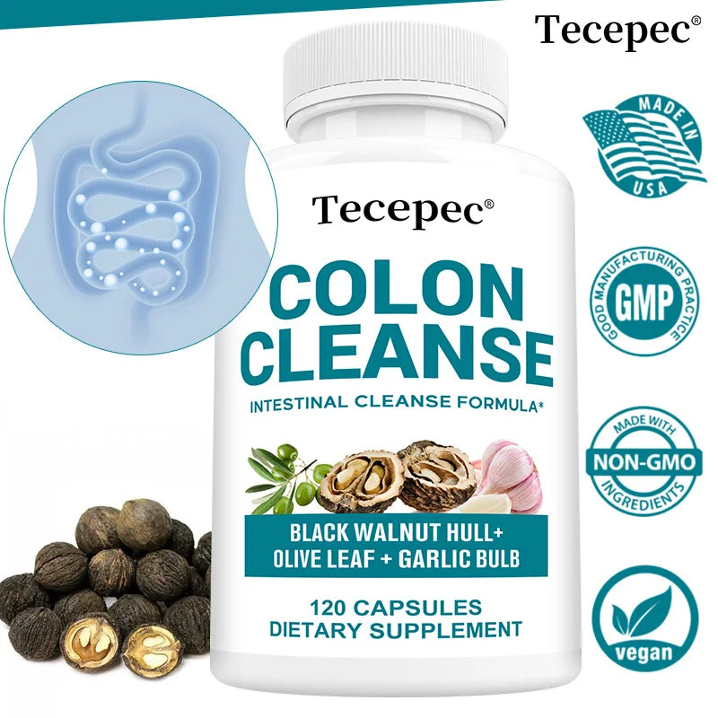 Bcuelov Colon Cleanse Detox Capsules – Supports Digestion, Intestinal Health & Metabolism – 120 Natural Capsules